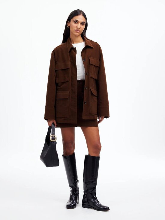 Madewell Jackets & Blazers - MADEWELL Brown Utility Jacket brand new Size M (true size large)